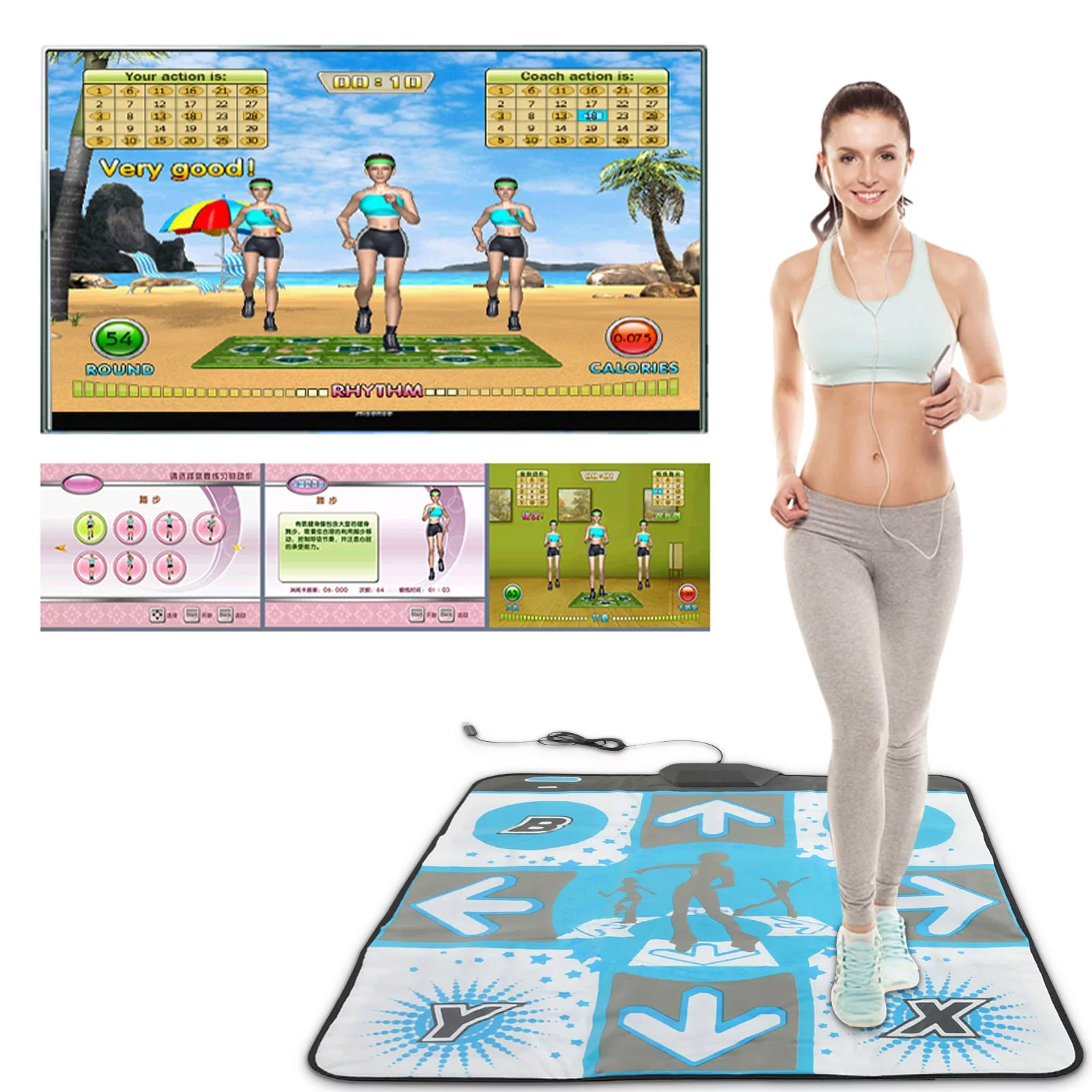Party Games Nintendo - ノンスリップパーティーシングルダンスパッドダンスマットWiiコンソールアクティブライフゲームに対応