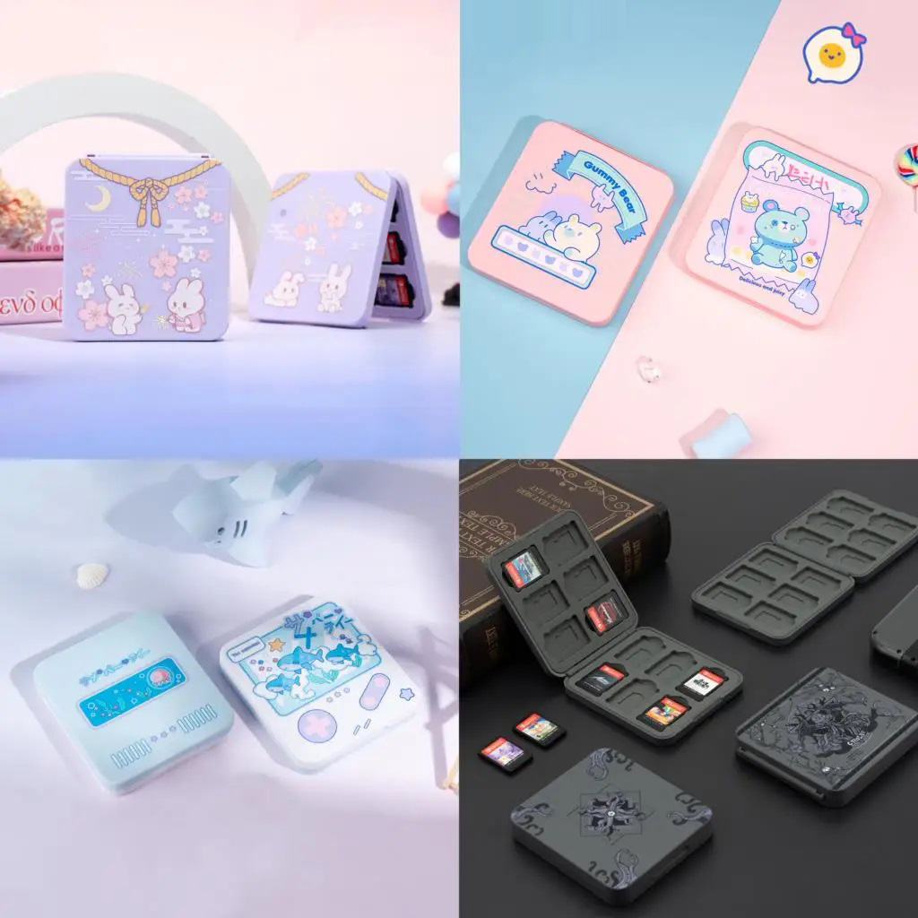 Party Games Nintendo - ハードシェルゲームカード収納ボックス保護ケースホルダー Nintendo Switch 2/NS OLED Lite