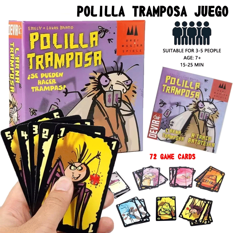 Party Games Juegos De Mesa - 不正行為蛾スペインカードゲーム大人子供向けジュエゴス・デ・メサ・エスパニョールポリラ・トラムポサボードゲーム家族向けパーティーゲーム
