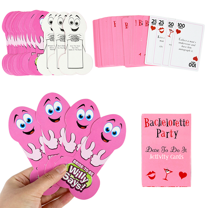 Party Games Bachelorette - バチェロレッテパーティー 真実か挑戦活動ゲームカード 新郎新婦パーティーゲームおもちゃ ブライダルシャワーバー エンターテイメント小道具 装飾ギフト
