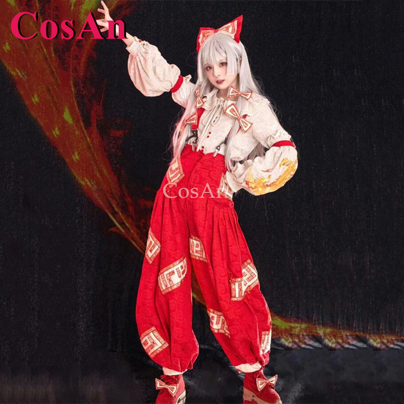 Party Games New - CosAn アニメゲーム東方プロジェクト藤原無双コスプレ衣装素敵な甘い制服ハロウィンパーティーロールプレイ服新しい