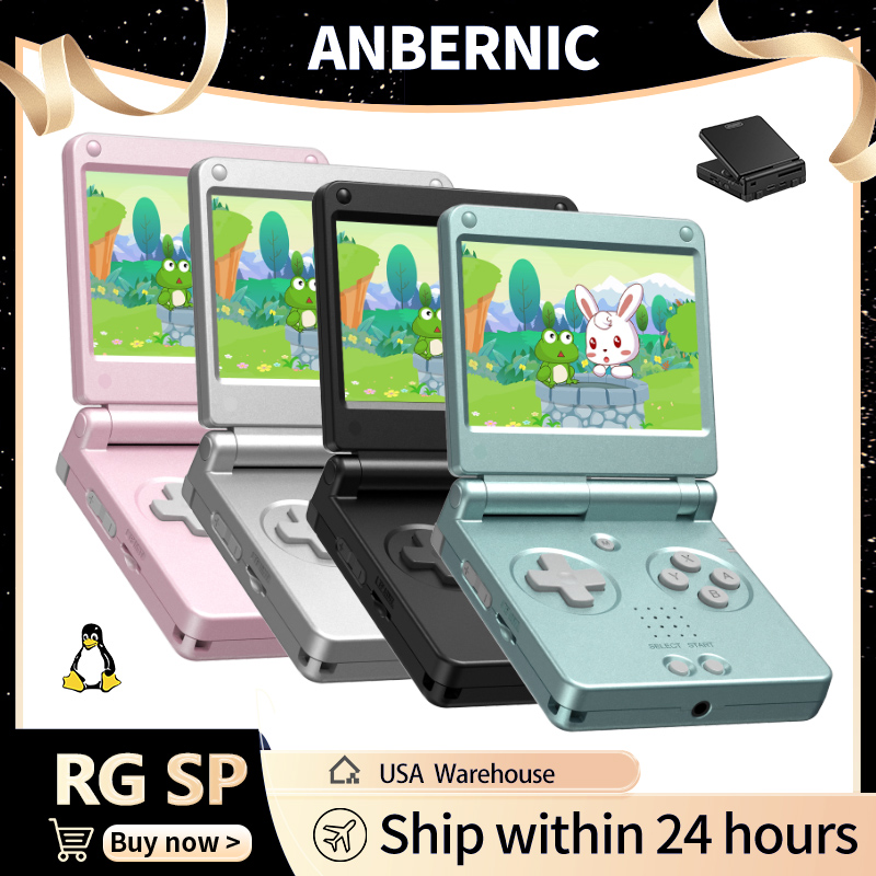 Party Games Download - Anbernic RGSP レトロフリップ型携帯ゲーム機 3.4インチIPSスクリーン Linux 64ビット