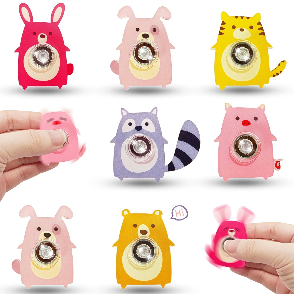Party Games Group - 漫画アクリル動物フィジェットスピナー詰め合わせパック、パーティーの景品、6/12/18個入り、イースター、誕生日、カーニバルゲームの景品詰め合わせ