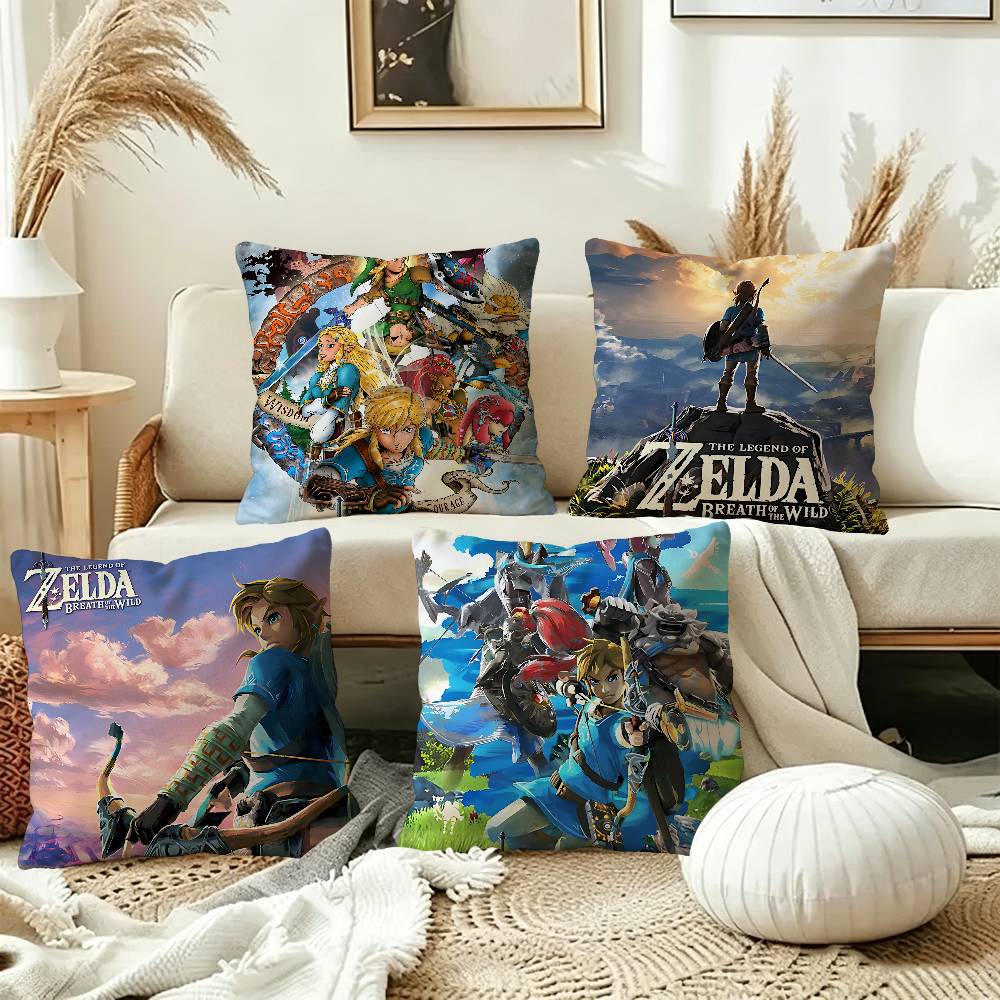 Zelda Party Games - ゼルダスの伝説パーソナライズド枕カバー 子供の寝室用 ワイルドパーティー装飾枕カバー 子供の誕生日プレゼント