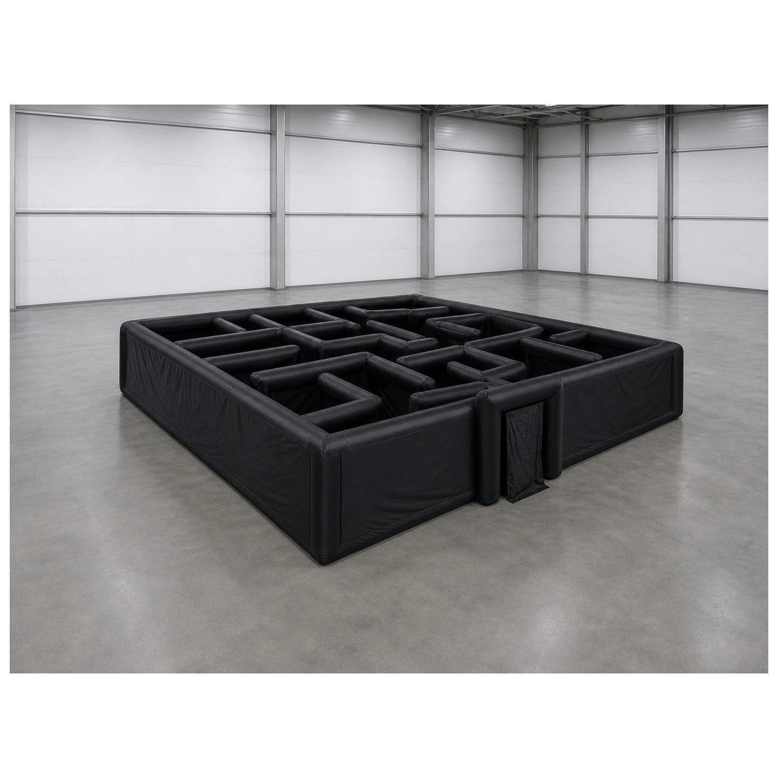 Kids Party Games - 大型無地ブラックインフレータブル迷路 12×12m 39×39フィート 送風機付き スポーツゲーム パーティーイベント