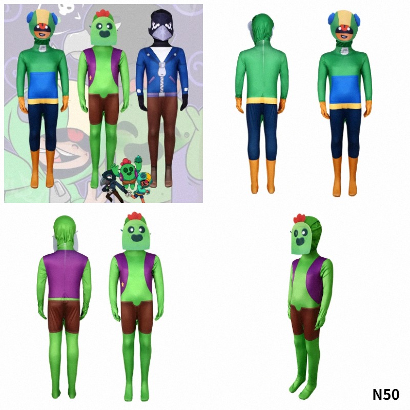 Kids Party Games - 2026 ブロールジャンプスーツ ヘッドギア付き コスプレ衣装 子供用 大人用
