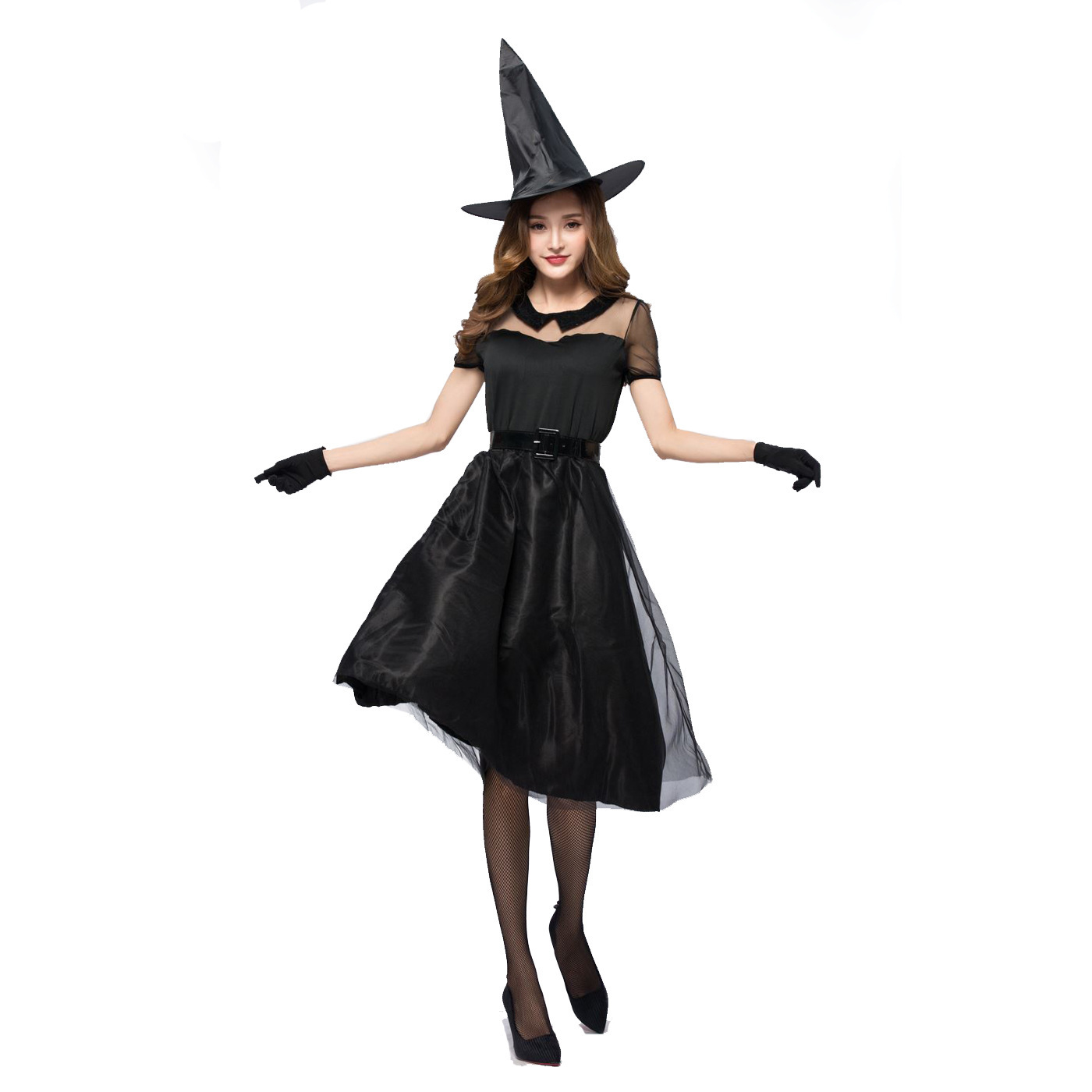 Party Games Simple - ハロウィン ブラックベール 魔女 コスプレ衣装 パーティー 集まり