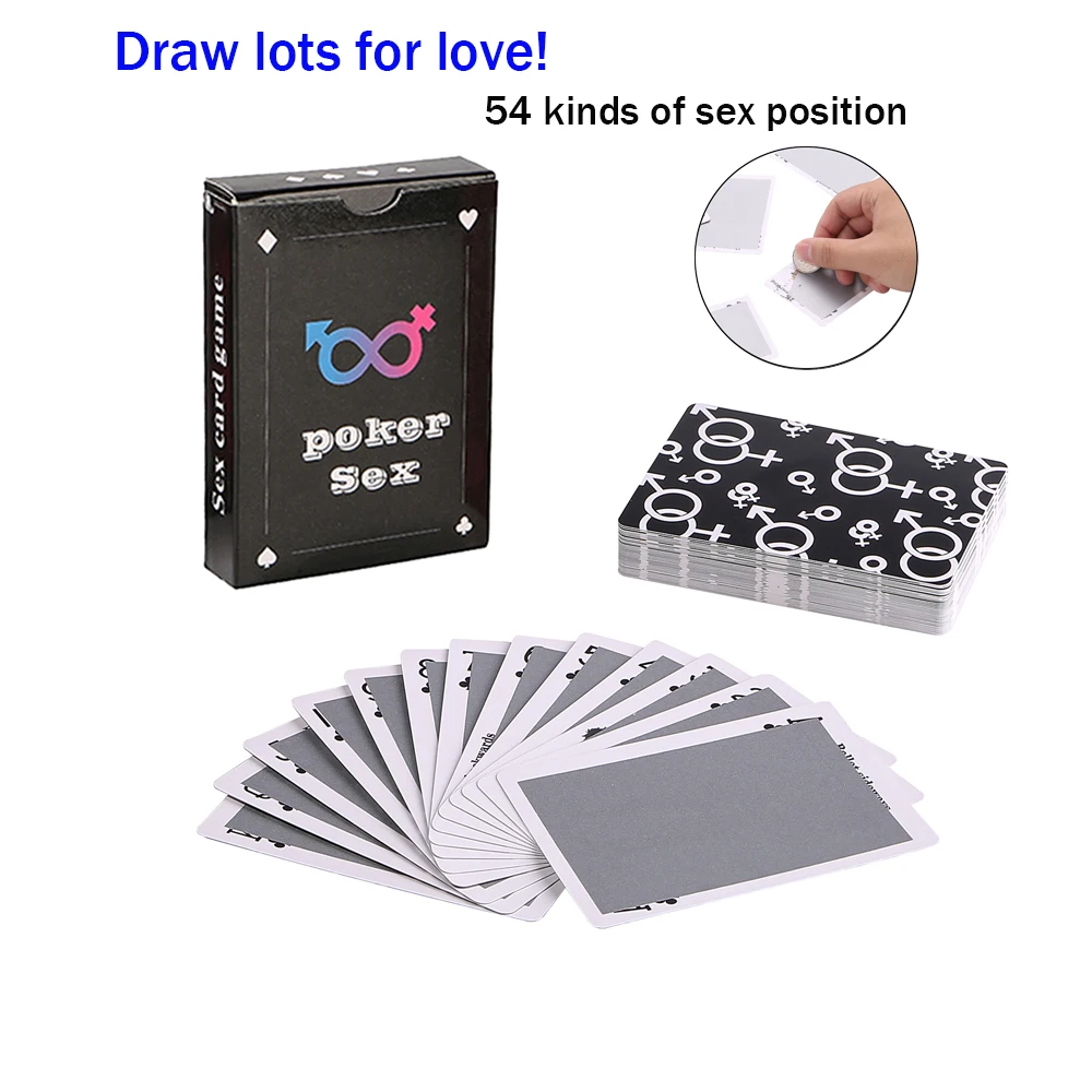 Party Games Bachelorette - カードゲーム 54種類のセックスポジション 誘惑セックス玩具 フィルムコーティングスクラッチポーカー、大人向け独身最後のパーティー カップルギフトセット