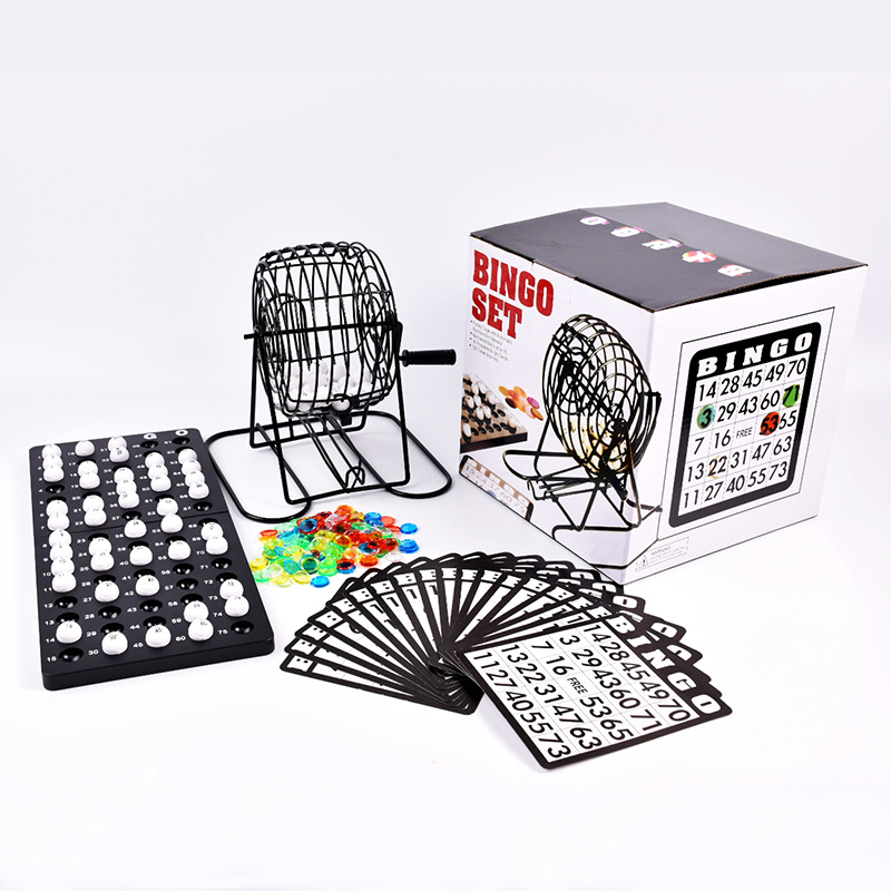 Party Games For Large Groups - ビンゴ抽選機 スチール製ビンゴゲームケージセット 大人向け 家族向け 大人数パーティー グループエンターテイメント