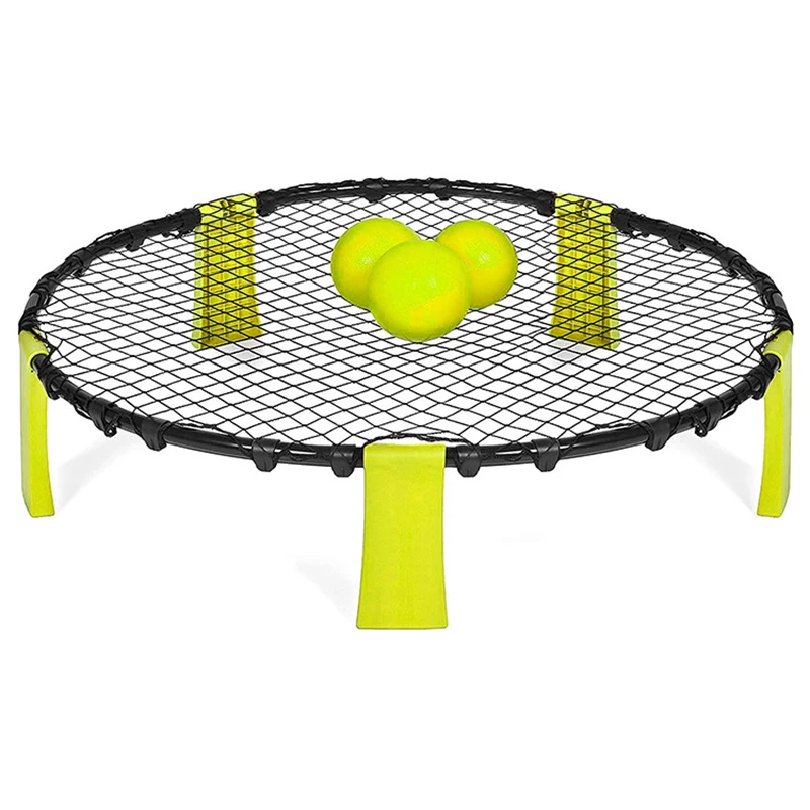Spike Ball Game - ビーチバレーボールボールゲームバレーボールネット屋外チームスポーツ芝生フィットネス機器スタンドなしのバレーボールネット