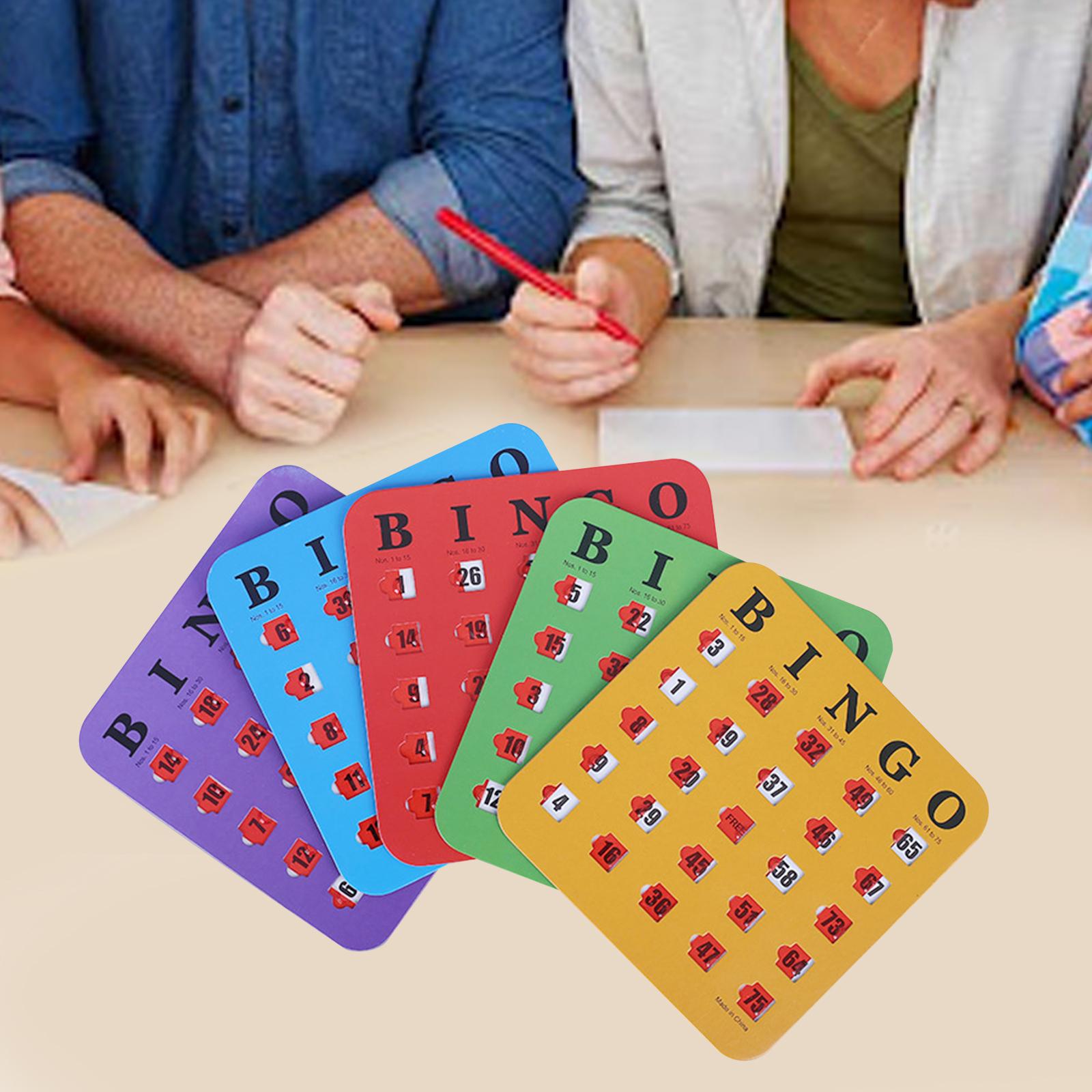 Party Games For Large Groups - 5枚組 大きなプリント ビンゴカード 見やすい パーティーゲーム 楽しい