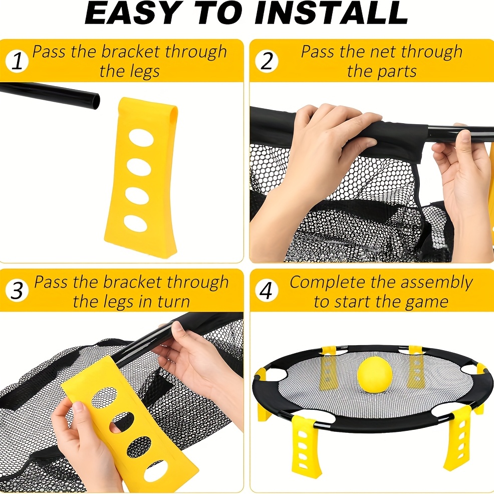 ミニビーチバレーボールヒッティングゲームセット、屋外屋内チー - Spike Ball Game のレビューと価格