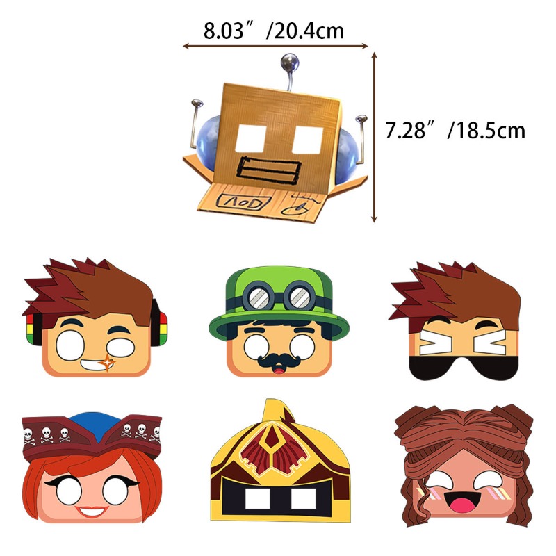 12個入りゲームROBLOXフィギュアテーマシリーズペーパー - Party Games In Roblox のレビューと価格