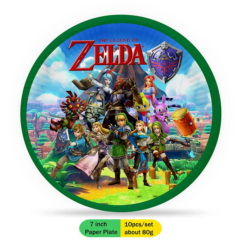 ゲームゼルダパーティーの装飾使い捨て食器誕生日パーティーの装 - Zelda Party Games のレビューと価格