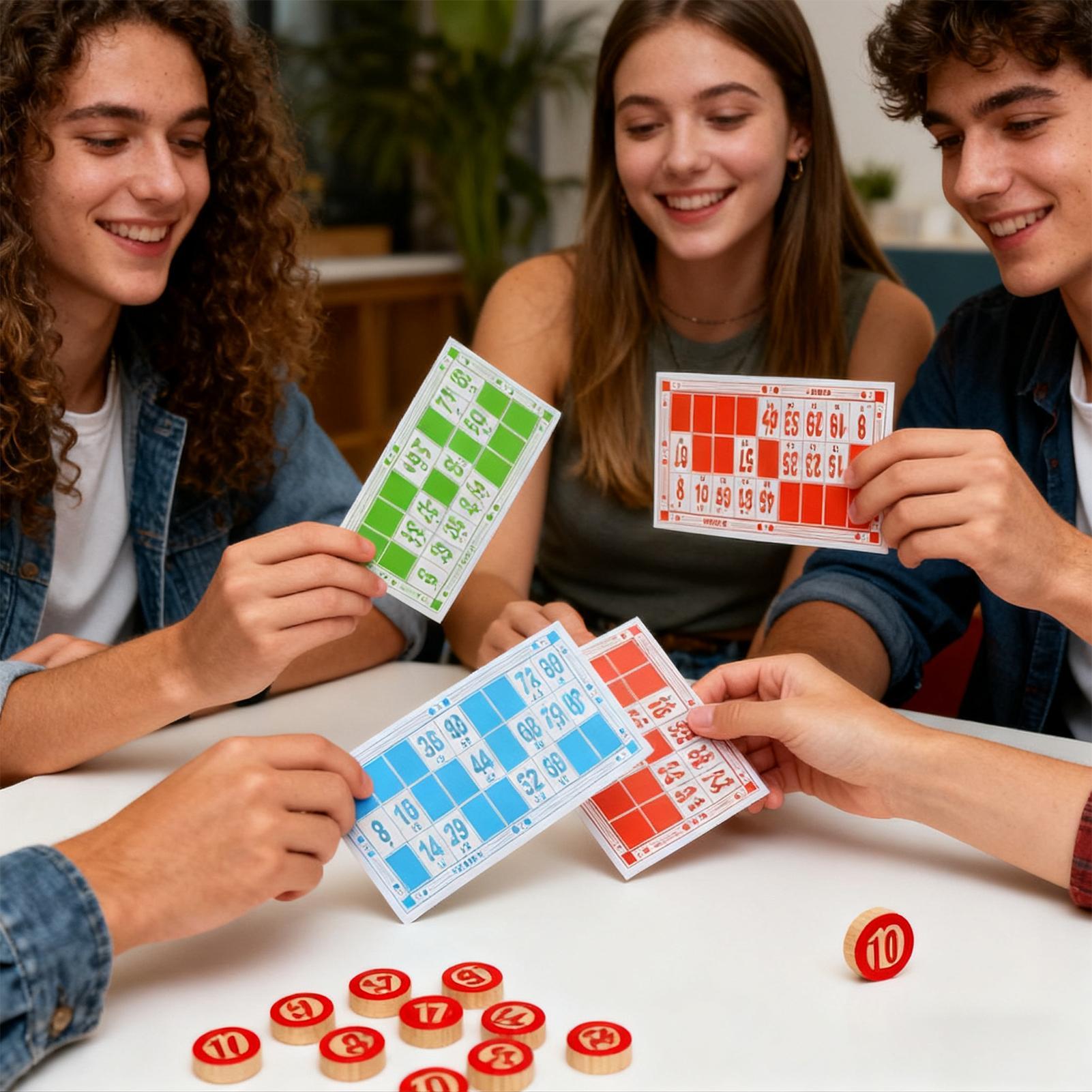 ヴィンテージ木製ビンゴゲームセット 大きな文字のカード パー - Party Games For Large Groups のレビューと価格