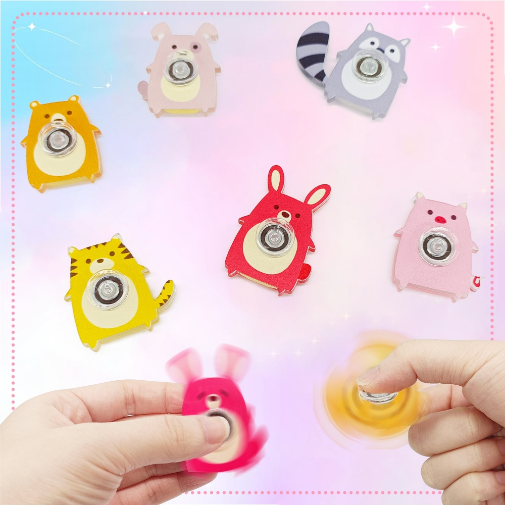 漫画アクリル動物フィジェットスピナー詰め合わせパック、パーテ - Party Games Group のレビューと価格