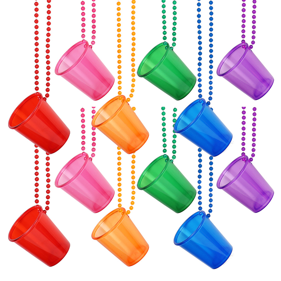 12個入り ビーズネックレス プラスチックショットカップ 結 - Party Games Bachelorette のレビューと価格