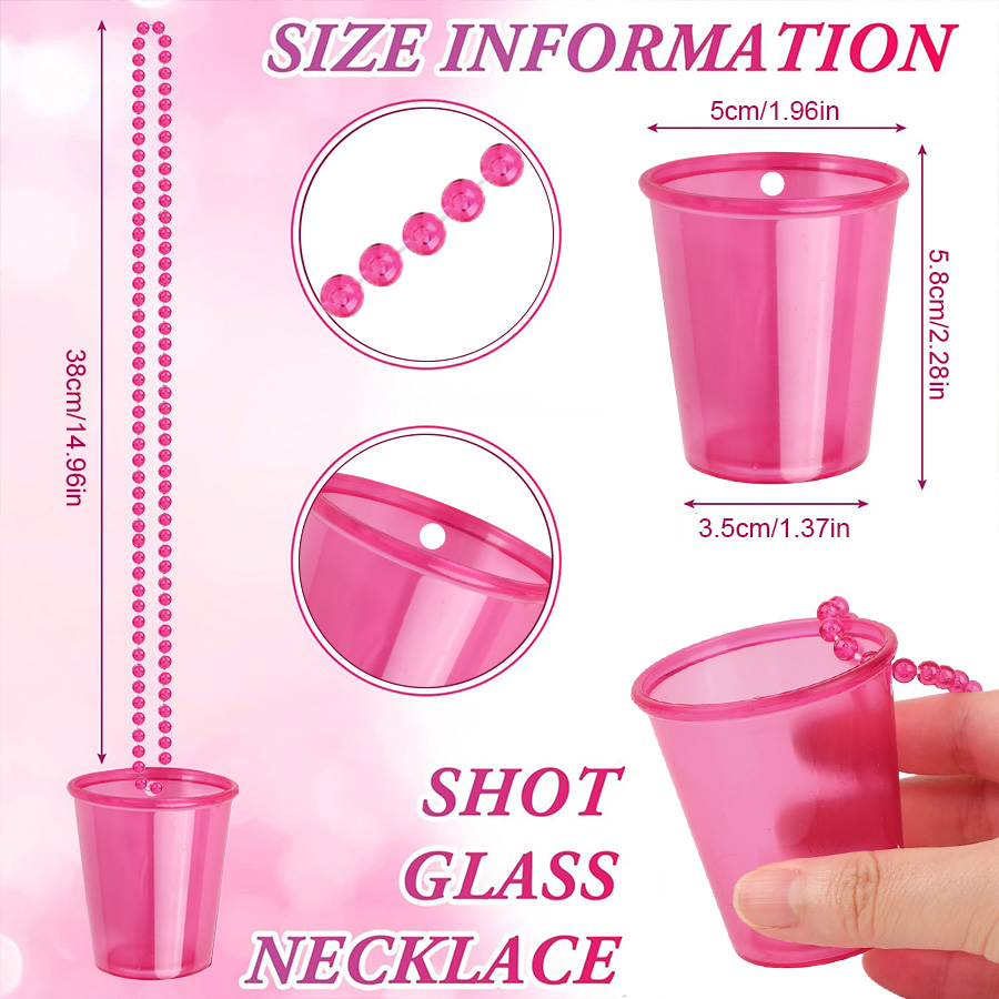 12個入り ビーズネックレス プラスチックショットカップ 結 - Party Games Bachelorette のレビューと価格