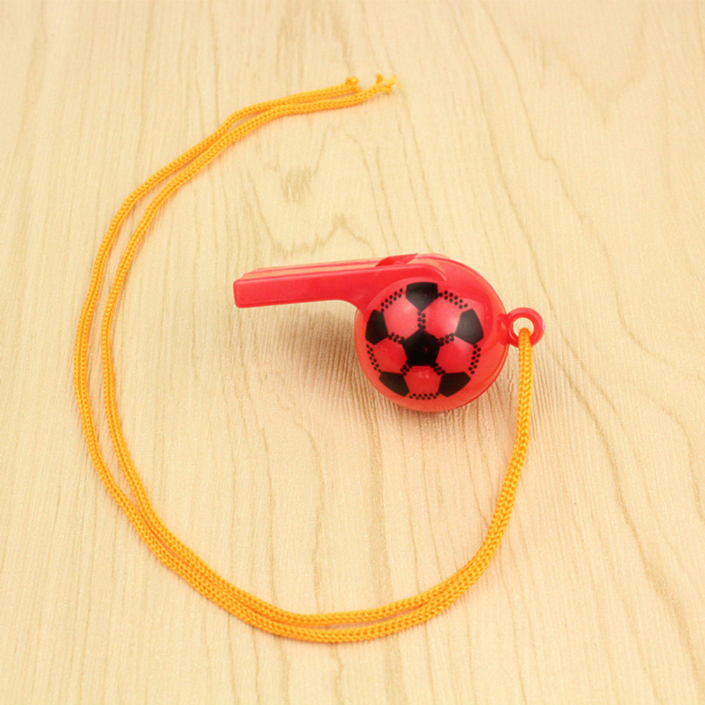 12個入りクリエイティブフットボールプラスチックホイッスル  - Kids Party Games のレビューと価格