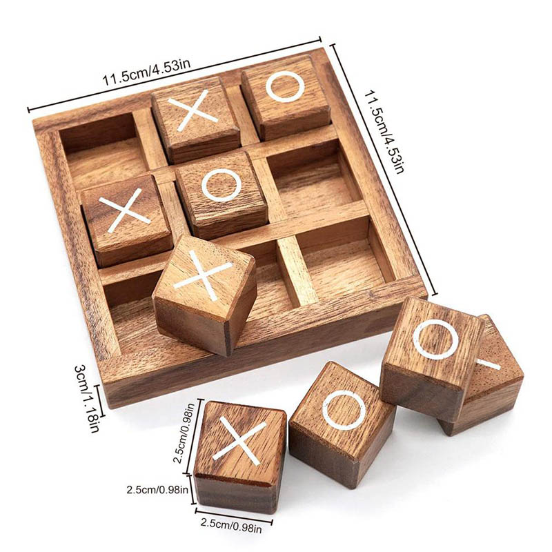 木製のTacボードゲーム,xoチェス,iqロジックおもちゃ, - Party Games Juegos De Mesa のレビューと価格