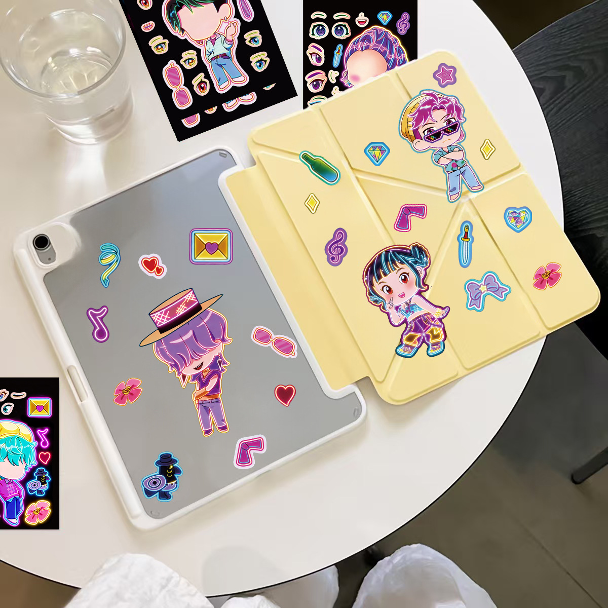 8 個面白い女の子ステッカーおもちゃメイクアフェイスパズル  - Party Games Music のレビューと価格