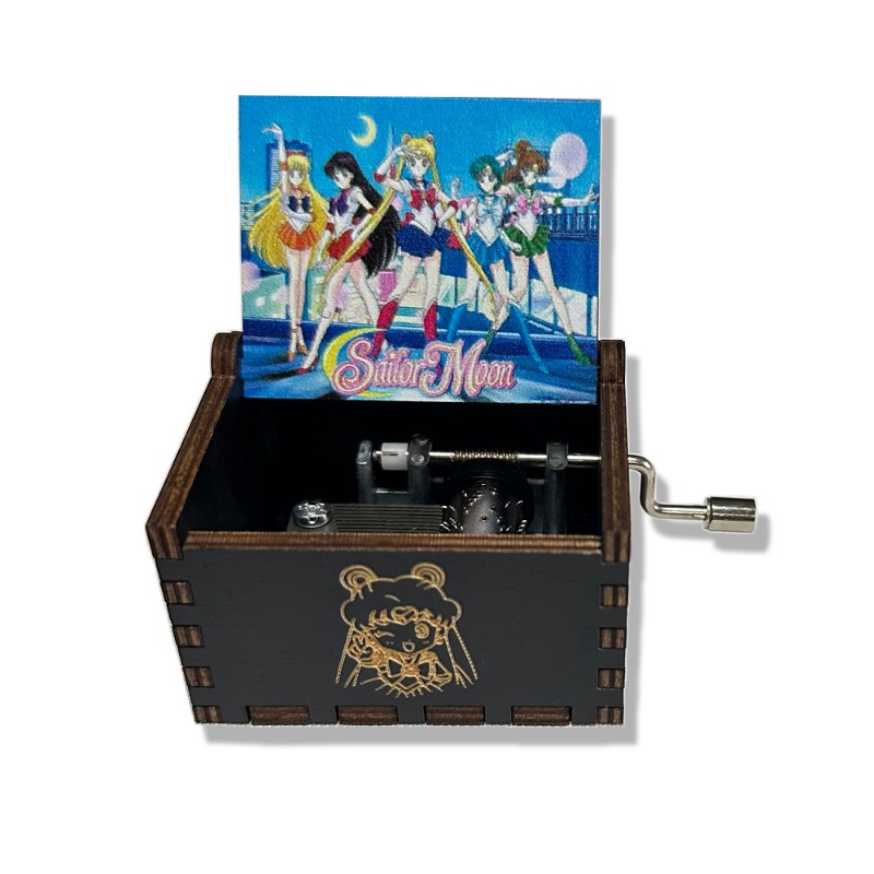 セーラームーンテーマのオルゴール装飾品パーティー木製手回しオ - Party Games Music のレビューと価格