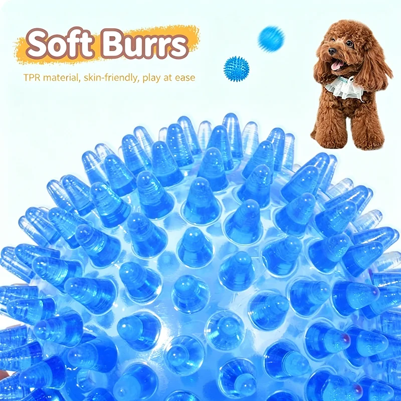TPR素材の鳴き笛入りスパイク付き犬用ボール噛むおもちゃ、耐 - Spike Ball Game のレビューと価格